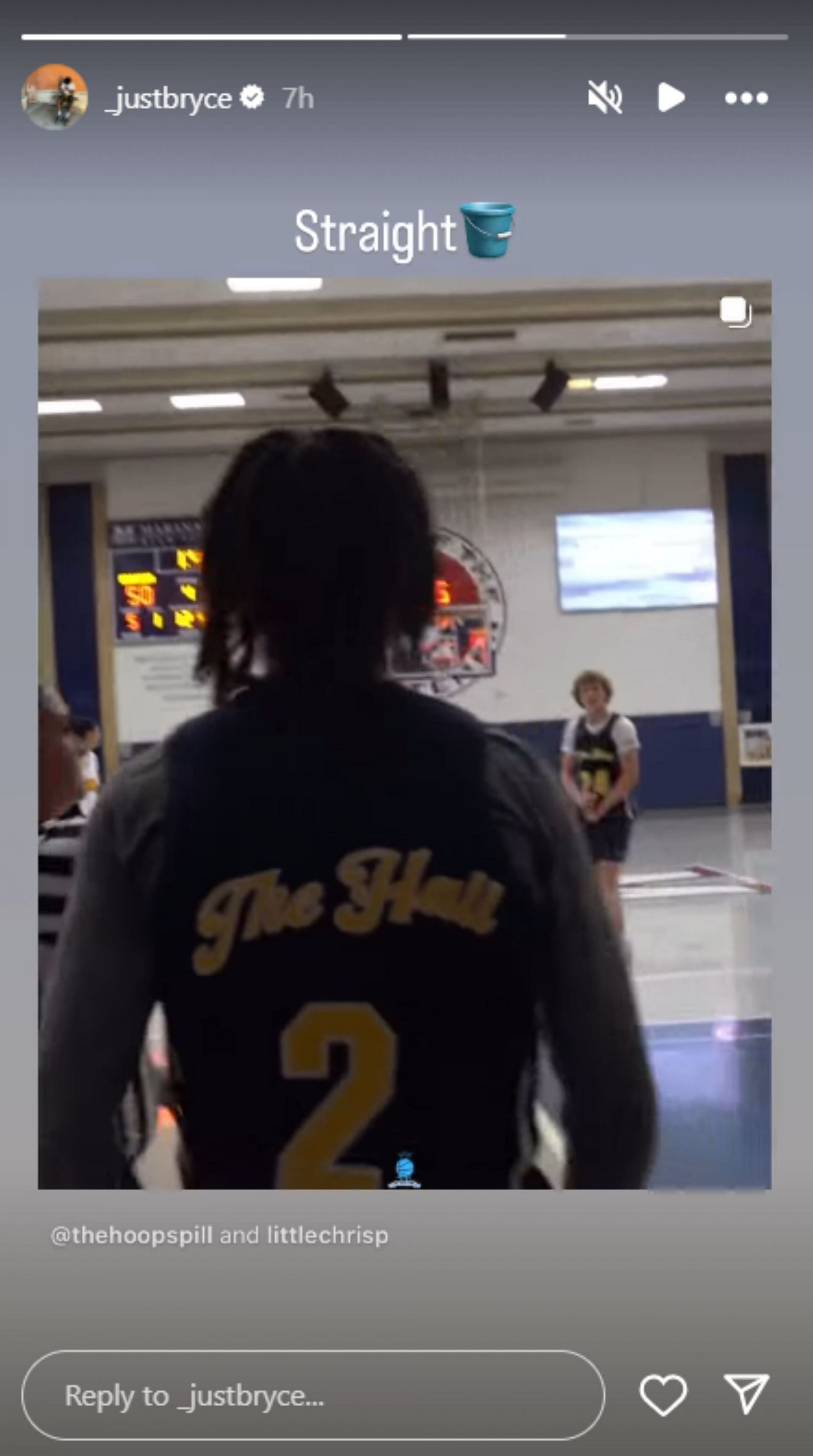 LeBron James' son, Bryce James, drops 1 word reaction to Chris Paul II, showing off impressive moves (Image via Instagram @_justbryce)